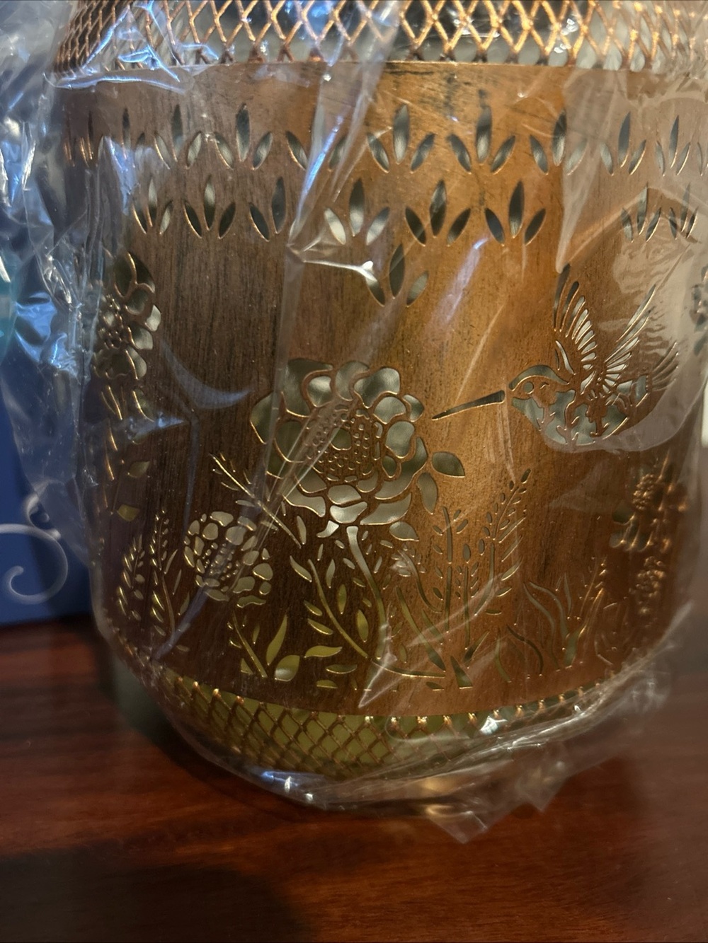 Outdoor Solar Lantern Hummingbird Garden Decor Copper Tone Waterproof NEW - Picture 3 of 4